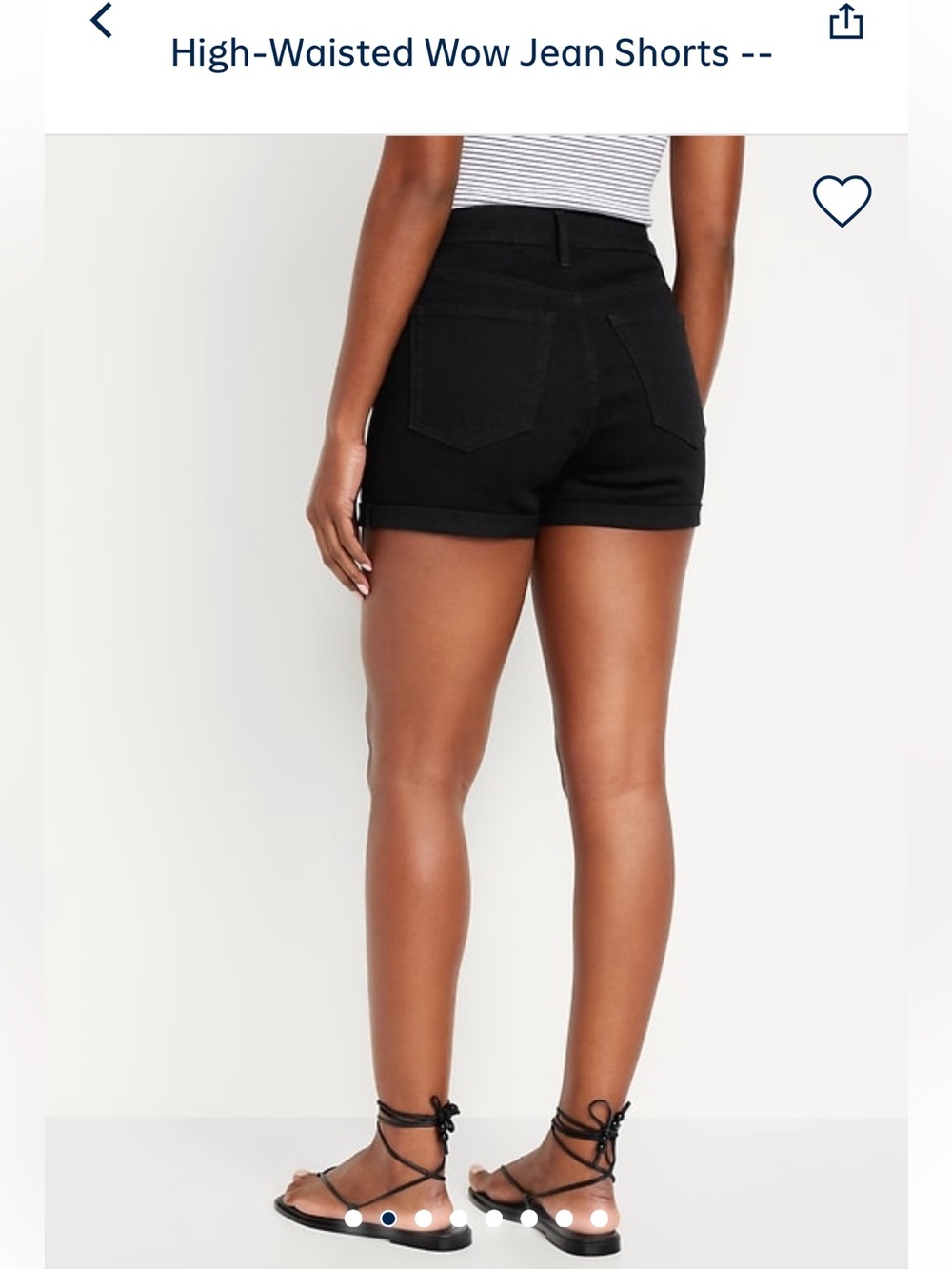 Old Navy Women's High-Waisted Wow Jean Shorts -- 3-inch inseam Bundle size 6 - Picture 6 of 8